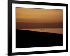 Kayakers at Sunset, Indonesia-Michael Brown-Framed Photographic Print