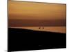 Kayakers at Sunset, Indonesia-Michael Brown-Mounted Photographic Print