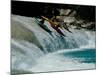 Kayakers Drop Vertically on Shumel Ja River, Mexico-Michael Brown-Mounted Photographic Print
