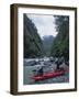 Kayakers on River, Chile-Michael Brown-Framed Photographic Print