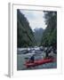 Kayakers on River, Chile-Michael Brown-Framed Photographic Print
