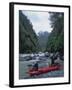 Kayakers on River, Chile-Michael Brown-Framed Photographic Print