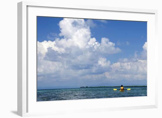 Kayaking around Barrier Reef, Southwater Cay, Belize-Cindy Miller Hopkins-Framed Photographic Print