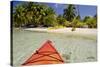 Kayaking in Clear Waters, Southwater Cay, Belize-Cindy Miller Hopkins-Stretched Canvas