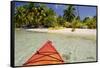 Kayaking in Clear Waters, Southwater Cay, Belize-Cindy Miller Hopkins-Framed Stretched Canvas