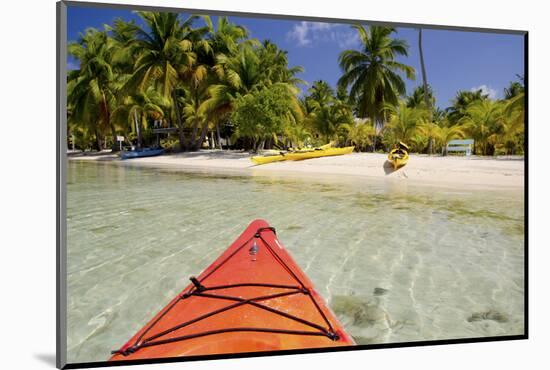 Kayaking in Clear Waters, Southwater Cay, Belize-Cindy Miller Hopkins-Mounted Photographic Print