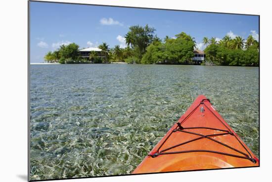 Kayaking in the Shallow Water, Southwater Cay, Stann Creek, Belize-Cindy Miller Hopkins-Mounted Photographic Print