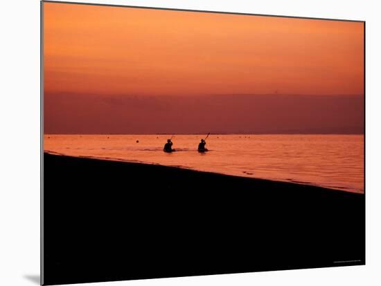 Kayaking into the Sunset, Indonesia-Michael Brown-Mounted Photographic Print