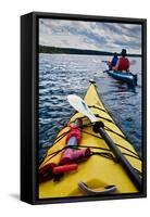 Kayaking Lake Superior-Steve Gadomski-Framed Stretched Canvas