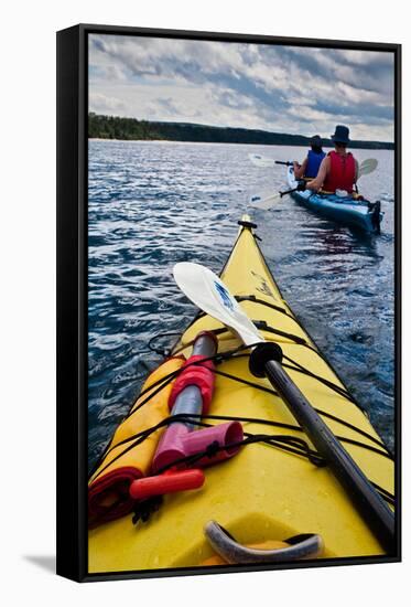 Kayaking Lake Superior-Steve Gadomski-Framed Stretched Canvas