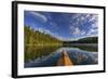 Kayaking on Beaver Lake in the Stillwater State Forest Near Whitefish, Montana, Usa-Chuck Haney-Framed Photographic Print