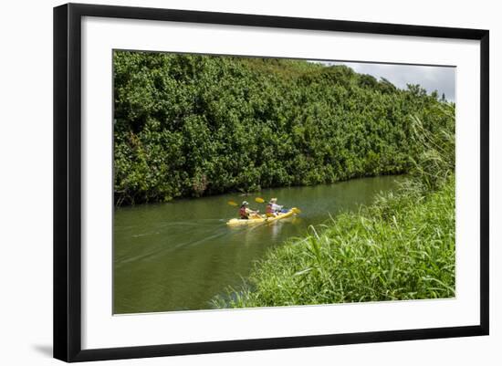 Kayaking on the Wailua River, Kauai, Hawaii, United States of America, Pacific-Michael DeFreitas-Framed Photographic Print