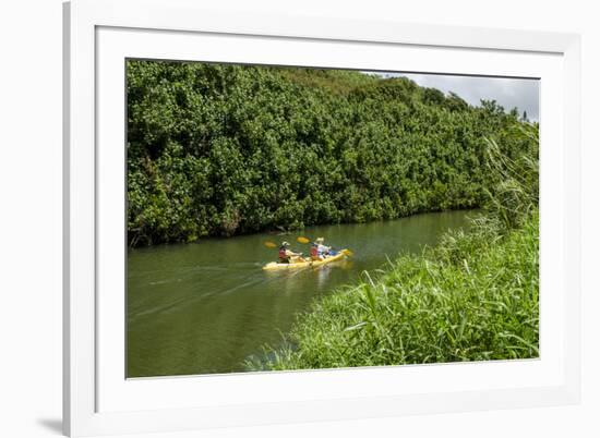 Kayaking on the Wailua River, Kauai, Hawaii, United States of America, Pacific-Michael DeFreitas-Framed Photographic Print