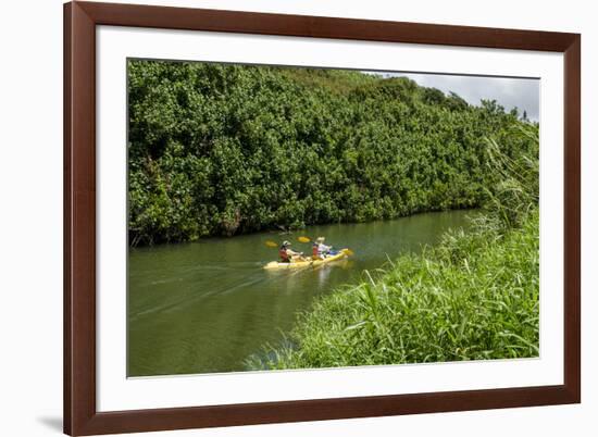 Kayaking on the Wailua River, Kauai, Hawaii, United States of America, Pacific-Michael DeFreitas-Framed Photographic Print