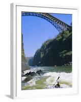 Kayaking on the Zambezi River, Batoka Gorge, Victoria Falls, Border of Zambia/Zimbabwe-Christian Kober-Framed Photographic Print