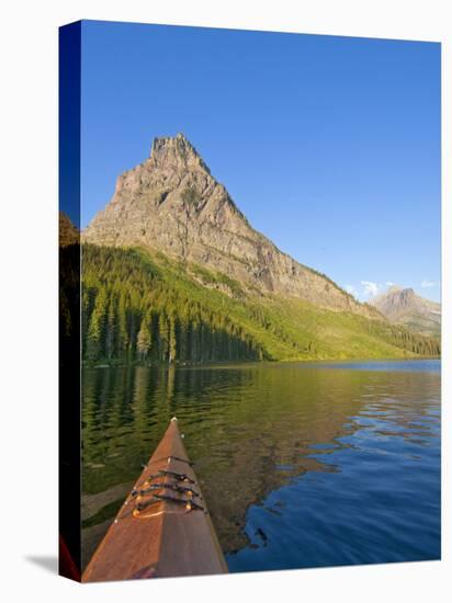 Kayaking on Two Medicine Lake in Glacier National Park, Montana, USA-Chuck Haney-Stretched Canvas