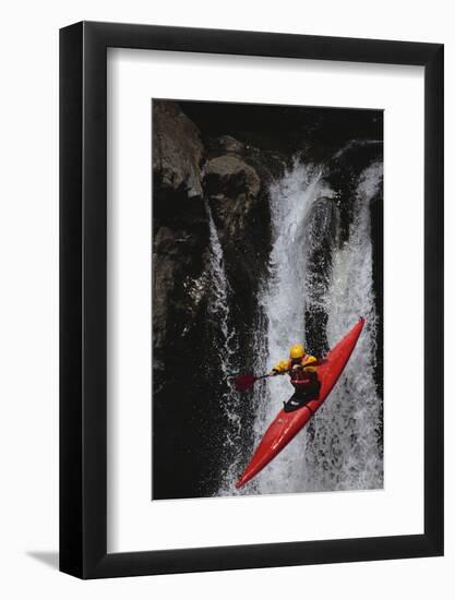 Kayaking over a Waterfall-DLILLC-Framed Photographic Print