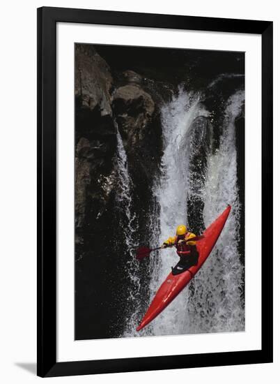 Kayaking over a Waterfall-DLILLC-Framed Photographic Print