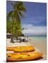 Kayaks and Beach, Shangri-La Fijian Resort, Yanuca Island, Coral Coast, Viti Levu, Fiji-David Wall-Mounted Photographic Print