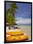 Kayaks and Beach, Shangri-La Fijian Resort, Yanuca Island, Coral Coast, Viti Levu, Fiji-David Wall-Framed Photographic Print