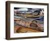 Kayaks and Rowboats at the Center for Wooden Boats, Seattle, Washington, USA-William Sutton-Framed Photographic Print