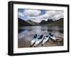 Kayaks, Cradle Mountain and Dove Lake, Lake St Clair National Park, Western Tasmania, Australia-David Wall-Framed Photographic Print