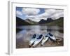 Kayaks, Cradle Mountain and Dove Lake, Lake St Clair National Park, Western Tasmania, Australia-David Wall-Framed Photographic Print