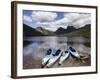 Kayaks, Cradle Mountain and Dove Lake, Lake St Clair National Park, Western Tasmania, Australia-David Wall-Framed Photographic Print