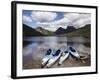 Kayaks, Cradle Mountain and Dove Lake, Lake St Clair National Park, Western Tasmania, Australia-David Wall-Framed Photographic Print