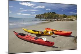 Kayaks, Doctors Point, Mapoutahi Pa, Maori Pa Site, South Island, New Zealand-David Wall-Mounted Photographic Print