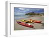 Kayaks, Doctors Point, Mapoutahi Pa, Maori Pa Site, South Island, New Zealand-David Wall-Framed Photographic Print