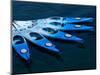 Kayaks in Harbor Along Bearskin Neck, Rockport, Massachusetts, USA-Lisa S. Engelbrecht-Mounted Photographic Print