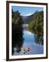 Kayaks, Moeraki River by Lake Moeraki, West Coast, South Island, New Zealand-David Wall-Framed Premium Photographic Print
