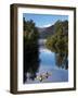 Kayaks, Moeraki River by Lake Moeraki, West Coast, South Island, New Zealand-David Wall-Framed Photographic Print