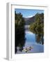 Kayaks, Moeraki River by Lake Moeraki, West Coast, South Island, New Zealand-David Wall-Framed Photographic Print