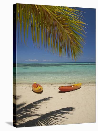 Kayaks on the Beach, Plantation Island Resort, Malolo Lailai Island, Mamanuca Islands, Fiji-David Wall-Stretched Canvas