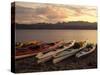 Kayaks On The Beach, Sea of Cortez, Baja, California-Ellen Clark-Stretched Canvas