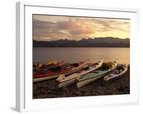 Kayaks On The Beach, Sea of Cortez, Baja, California-Ellen Clark-Framed Photographic Print