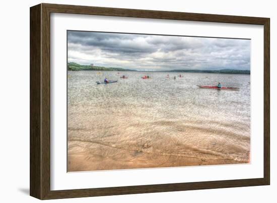 Kayaks on the Hudson-Robert Goldwitz-Framed Photographic Print