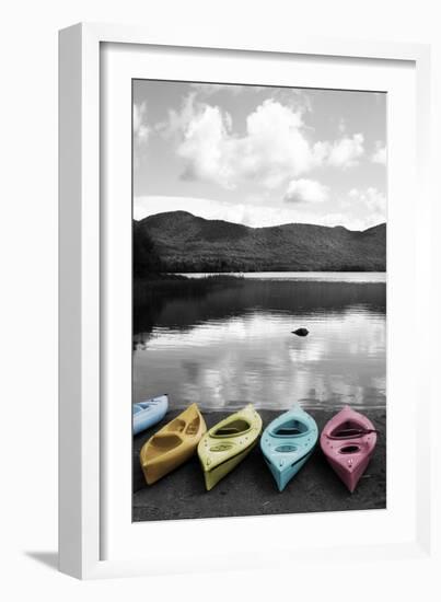 Kayaks Pastels 4-Suzanne Foschino-Framed Photographic Print