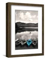 Kayaks Teal 4-Suzanne Foschino-Framed Photographic Print