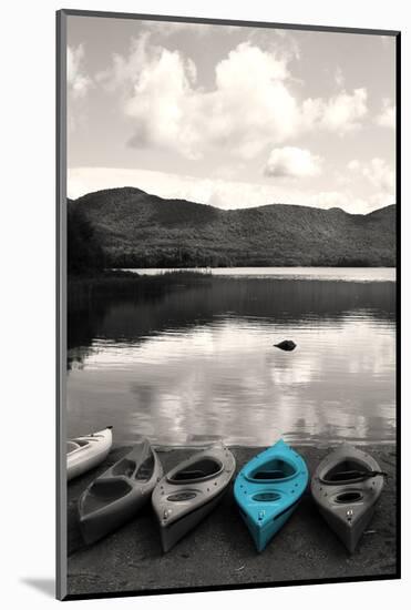 Kayaks Teal 4-Suzanne Foschino-Mounted Photographic Print
