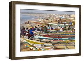 Kayar Fishing Harbour, the Biggest Fishing Harbour in Senegal, Senegal, West Africa, Africa-Bruno Morandi-Framed Photographic Print