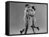 Kaye Popp and Stanley Catron Demonstrating a Step of the Lindy Hop-Gjon Mili-Framed Stretched Canvas