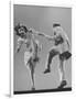 Kaye Popp and Stanley Catron Demonstrating a Step of the Lindy Hop-Gjon Mili-Framed Photographic Print