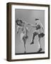 Kaye Popp and Stanley Catron Demonstrating a Step of the Lindy Hop-Gjon Mili-Framed Photographic Print