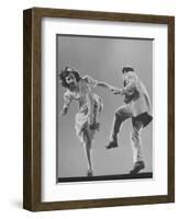 Kaye Popp and Stanley Catron Demonstrating a Step of the Lindy Hop-Gjon Mili-Framed Photographic Print