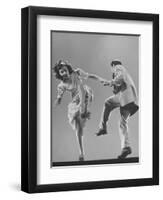 Kaye Popp and Stanley Catron Demonstrating a Step of the Lindy Hop-Gjon Mili-Framed Photographic Print