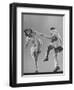 Kaye Popp and Stanley Catron Demonstrating a Step of the Lindy Hop-Gjon Mili-Framed Photographic Print