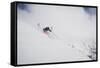 Kaylin Richardson Skiing Powder At Alta Ski Area-Louis Arevalo-Framed Stretched Canvas